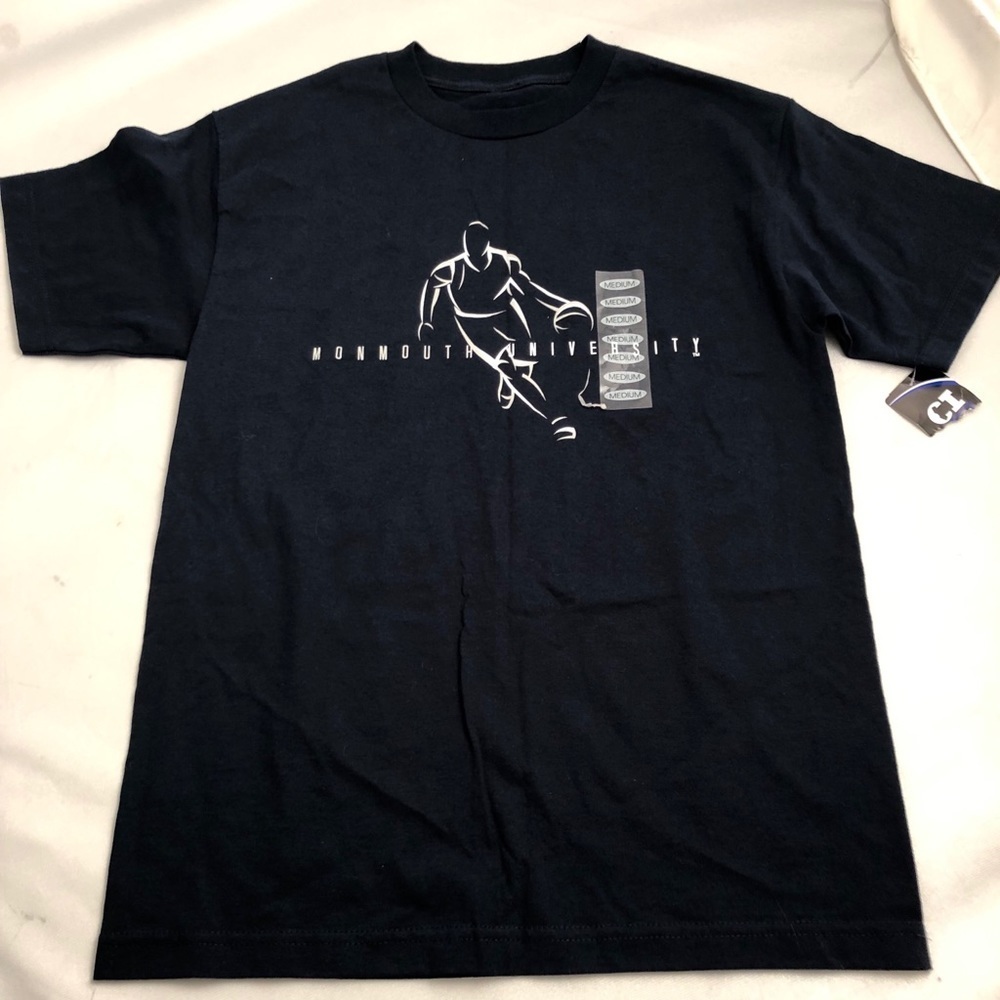 CI Sport Monmouth University navy crew neck short sleeve t-shirt M